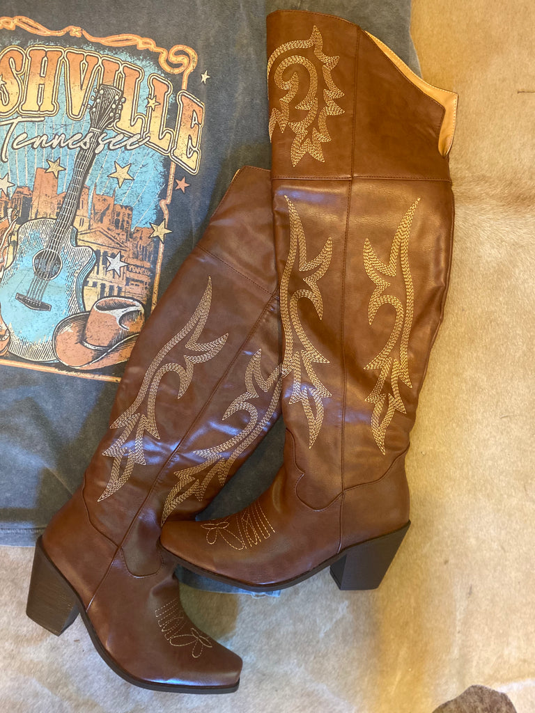 Western top dress boots